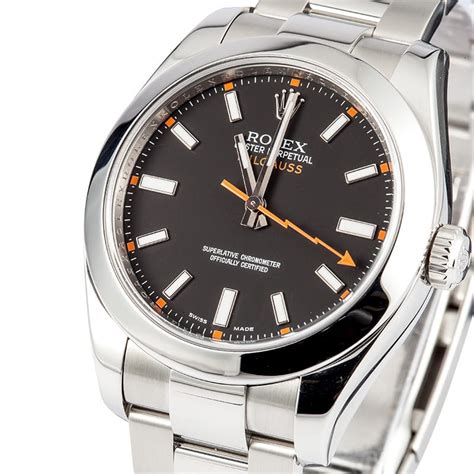 rolex milgauss bamford stainless steel black dial no numbers|rolex milgauss model history.